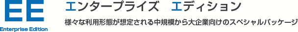 エンタープライズ エディション 様々な利用形態が想定される中規模から大企業向けのスペシャルパッケージ